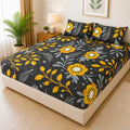 Printed 3 Piece's Quilted Bedsheets Set (100% Waterproof) New Arrivals! Luxury Bedsheet tm-0017